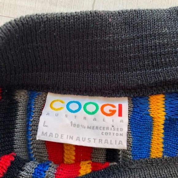 Coogi Australia Mens Multicolor Geometric Pattern Knit Sweater Size L Australia - Picture 4 of 4